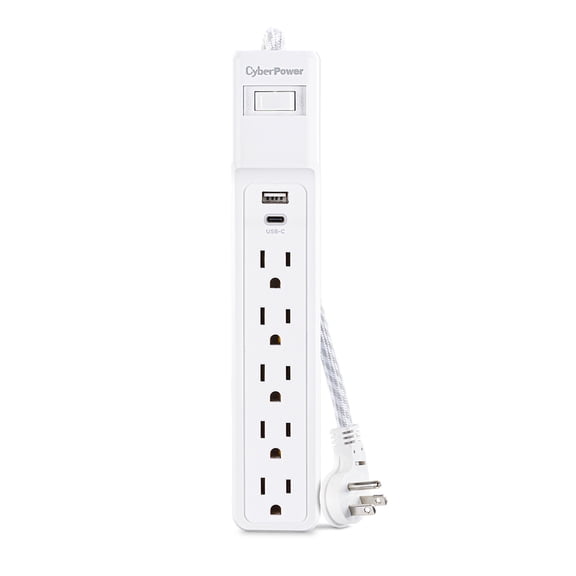 CyberPower P504UC 5-Outlet Surge Protector with USB-A and USB-C Port