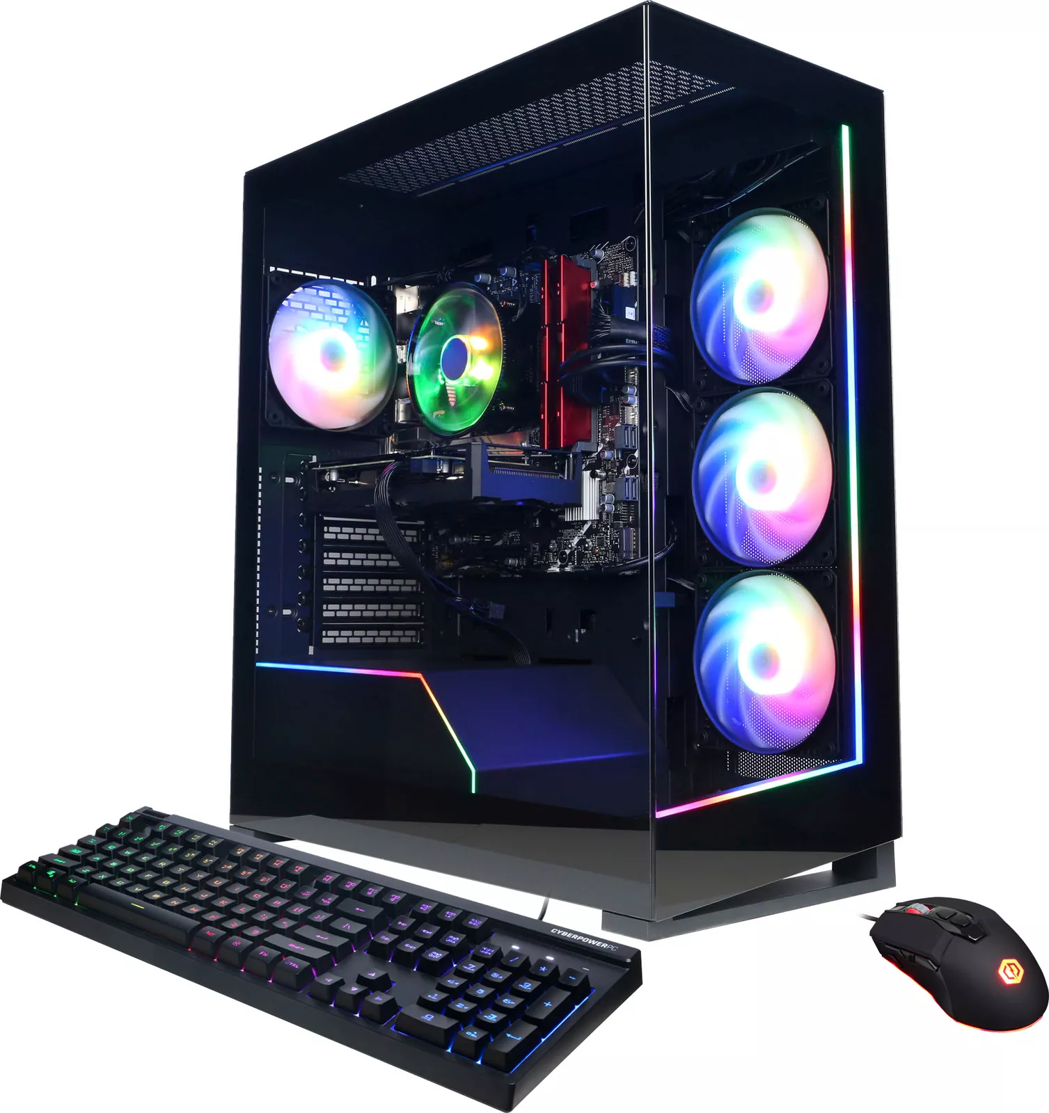 CyberPowerPC Gamer Master Gaming Desktops, AMD Ryzen 5 5500, 16GB, 1TB SSD, Black CyberPowerPC Gamer Master Gaming Desktops, AMD Ryzen 5 5500, 16GB, 1TB SSD, Black