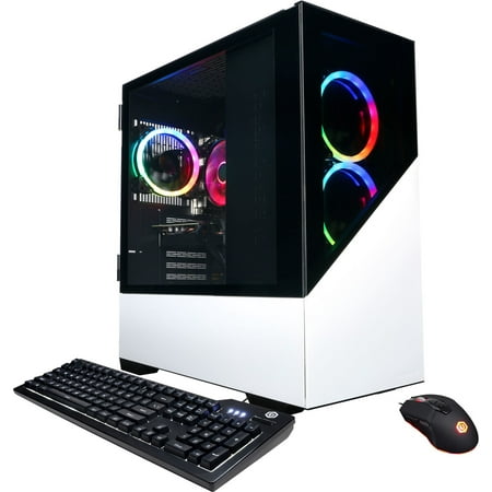 CyberPowerPC - Gamer Master Gaming Desktop - AMD Ryzen 7 5700 - 16GB Memory - NVIDIA GeForce RTX 3060 - 1TB HDD + 500GB SSD - White PC Computer