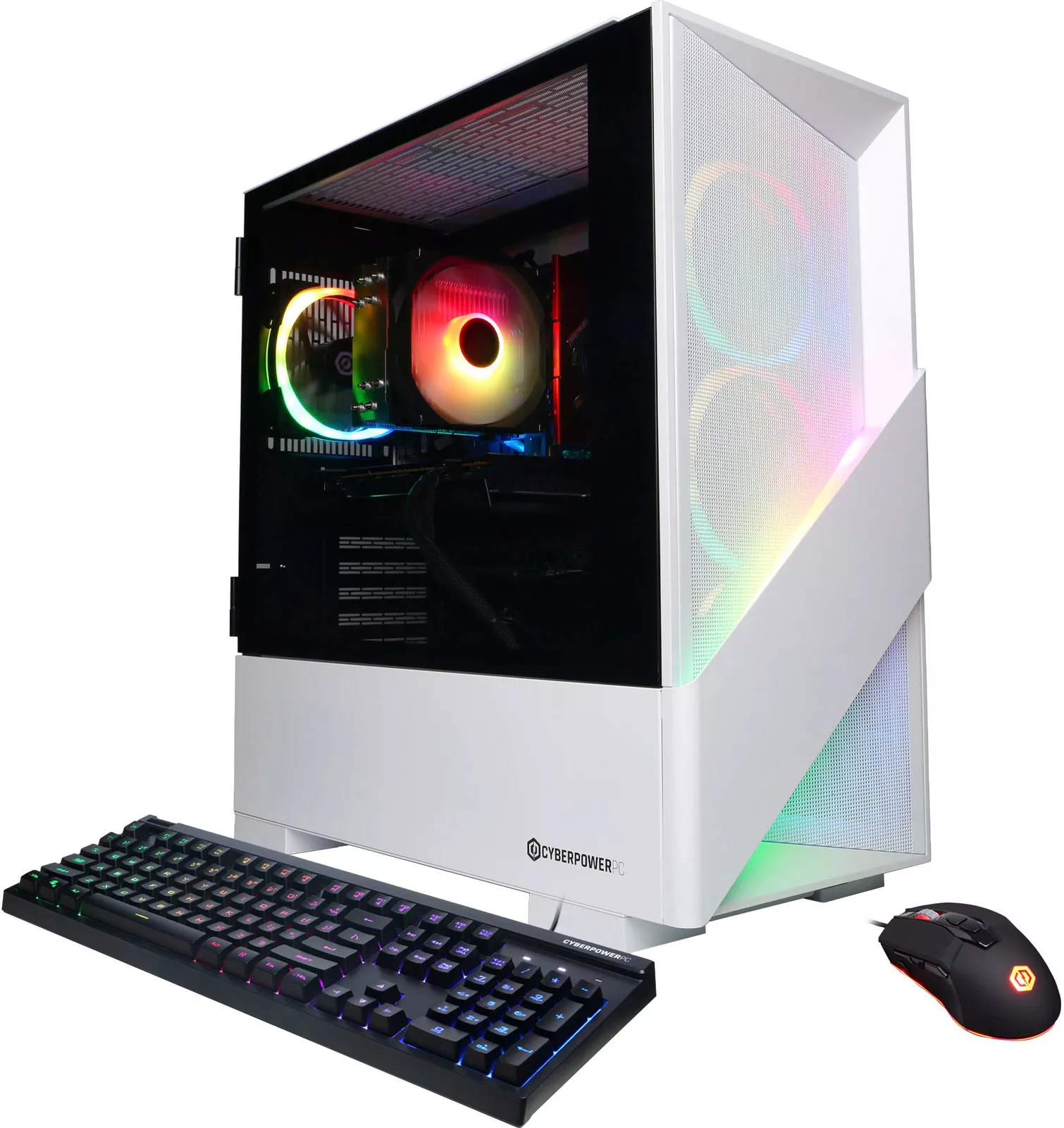 CyberPowerPC Gamer Master Gaming Desktops, AMD Ryzen 7 7700, 16GB, 2TB SSD, White
