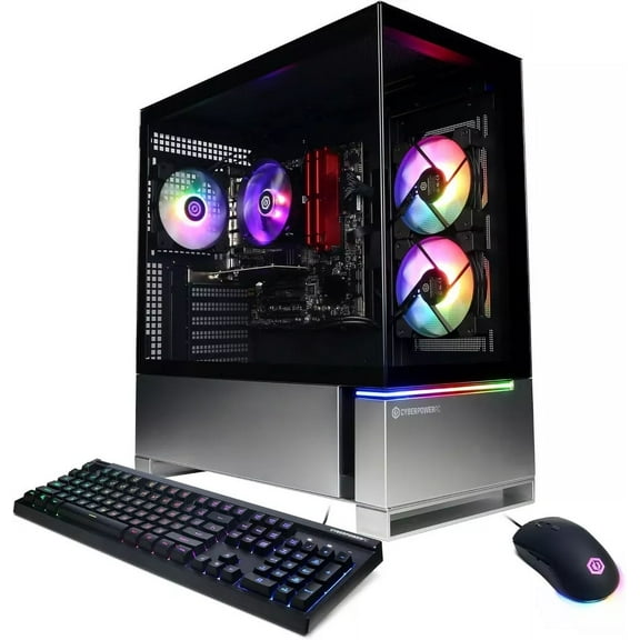 CyberPowerPC Gamer Master Gaming PC, AMD Ryzen 5 5500 3.6GHz, Radeon RX 6400 4GB, 16GB DDR4, 500GB PCIe Gen4 SSD, WiFi Ready & Windows 11 Home (GMA3100A)