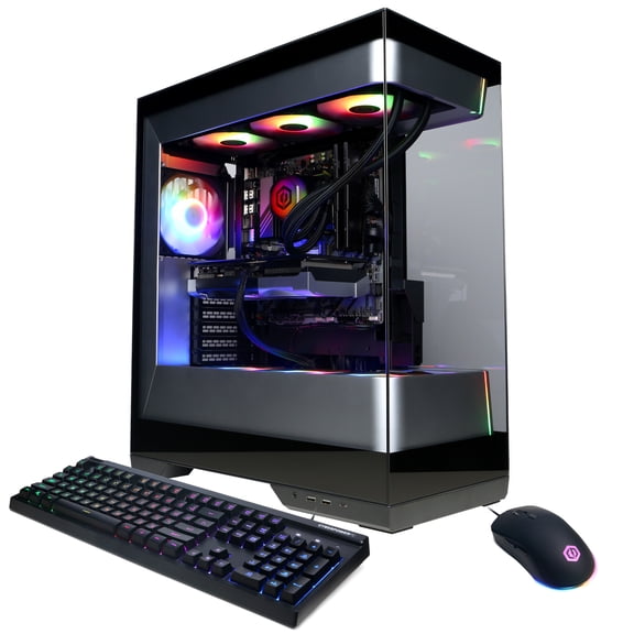 CyberPowerPC Gamer Supreme Gaming Desktop, AMD Ryzen 9 9900X3D, NVIDIA GeForce RTX 5070 12GB, 32GB DDR5, 2TB SSD, Black, SLC7700WSTV2