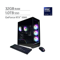 CyberPowerPC Gamer Xtreme Gaming Desktop with 10-Core Intel Ultra 5 225F / 32GB RAM / 1TB SSD / Windows 11 / 8GB Nvidia GeForce RTX 5060 Video