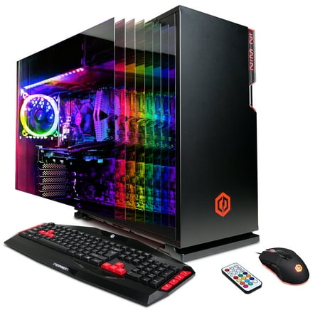CyberPowerPC Gamer Xtreme VR Desktop, Core i7-8700, 16GB, 1TB HD, 240GB SSD, Black, GXiVR3800WST