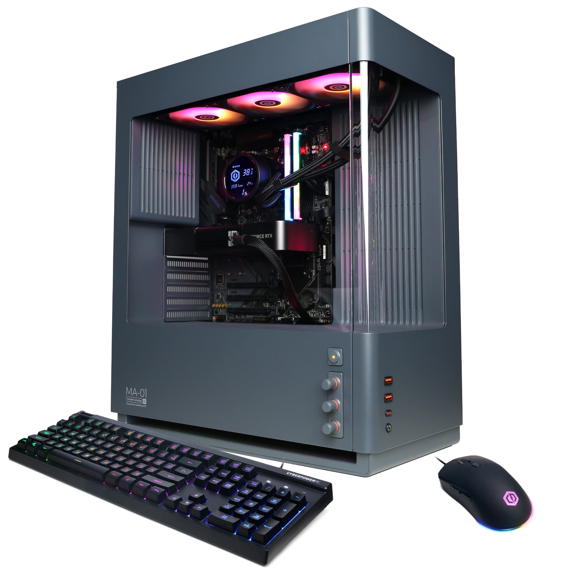 CyberPowerPC Gaming PC, AMD Ryzen 7 7800X3D, NVIDIA GeForce RTX 5070 12GB Founders Edition, 32GB DDR5, 1TB SSD, SLC8800WST