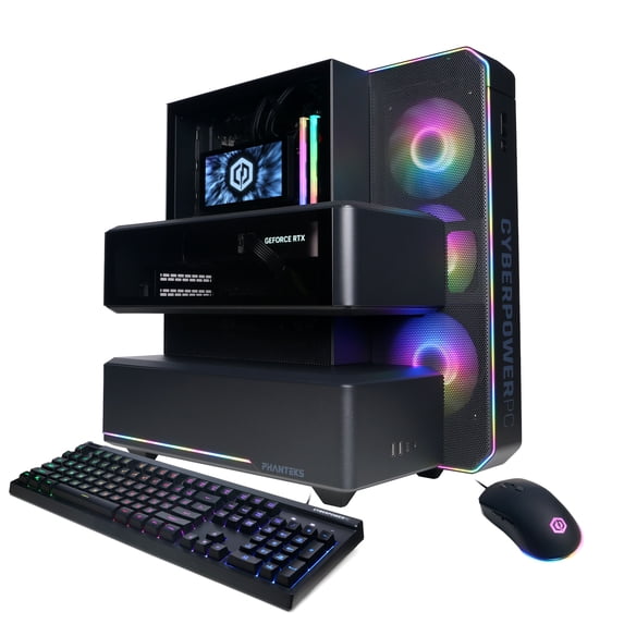 CyberPowerPC Gaming PC, AMD Ryzen 7 9850X3D, NVIDIA GeForce RTX 5090 32GB Founders Edition, 32GB DDR5, 2TB SSD, SLC8400WST