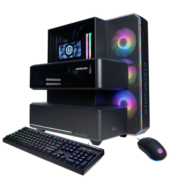 CyberPowerPC Gaming PC, AMD Ryzen 7 9850X3D, NVIDIA GeForce RTX 5090 32GB Founders Edition, 32GB DDR5, 2TB SSD, SLC8400WST