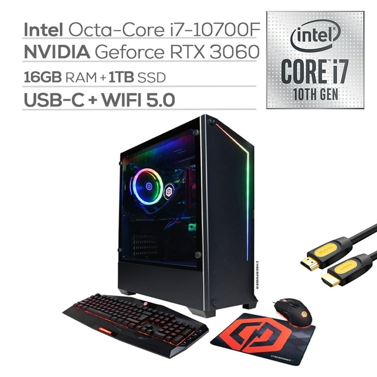 CyberPowerPC MSAAG3000 VR Gaming Liquid Cool Desktop PC, GeForce