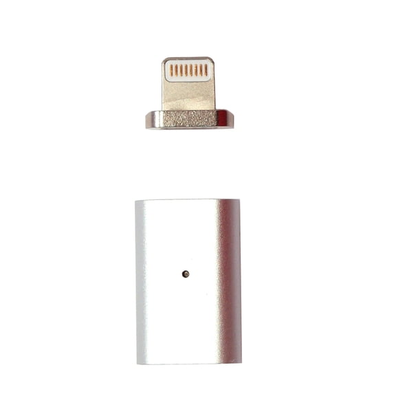 CyberTech Premium Magnetic 8 Pin Lightning charging connector Replacement, Compatible to iPhone 6S, 6S Plus, 6, 6 Plus, 5, 5c, 5s, iPad Air, Mini and iPod (Silver)