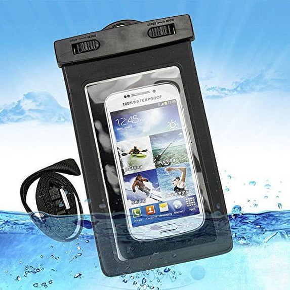 CyberTech Waterproof Pouch Dry Bag Case Full Cover, Touch-ID Fingerprint Enabled for iPhone Series/ iPod Touch/ Samsung and Smartphones with Screen Size up to 6.5" (2 Packs)