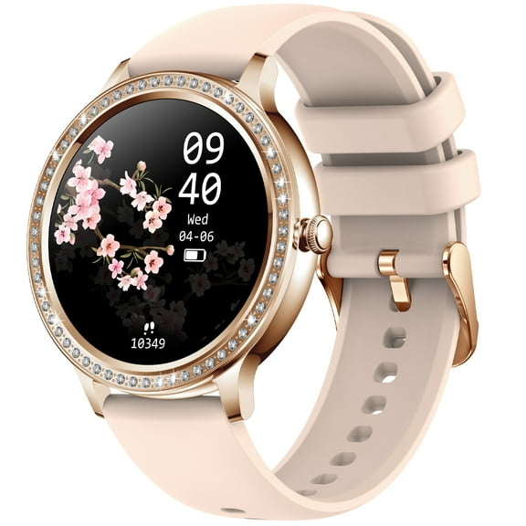 Cyberdyer 1.32" Smart Watch for Women with Bluetooth Call,Make Calls and Text Reply,AI Control,Fitness Tracker,Compatible iOS and Android,IP67 Waterproof,100+ Custom Watch Faces,Multiple Languages
