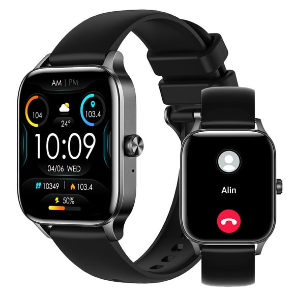 Cyberdyer 1.83" Smart Watch for Women Men with Bluetooth Call,Make Calls and Text Reply,AI Control,Fitness Tracker,Compatible iOS and Android,IP67 Waterproof,Custom Watch Faces,Multiple Languages