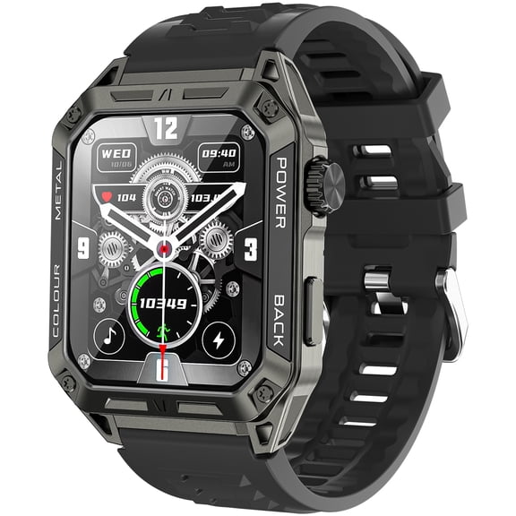 Cyberdyer 1.91'' HD Smart Watch for Men - Bluetooth Call Fitness Tracker with 100+ Sports Modes, IP67 Waterproof & 15-Day Standby, Perfect Gift Choice for Thanksgiving & Halloween