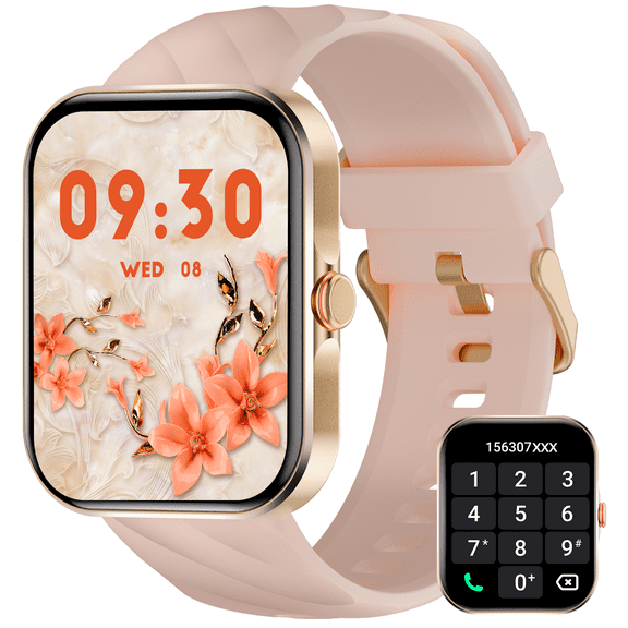 Cyberdyer 1.91'' HD Smart Watch for Women - Bluetooth Call Fitness Tracker with 100+ Sports Modes, Customizable Dials, Thanksgiving & Christmas Gift Choice for iOS/Android