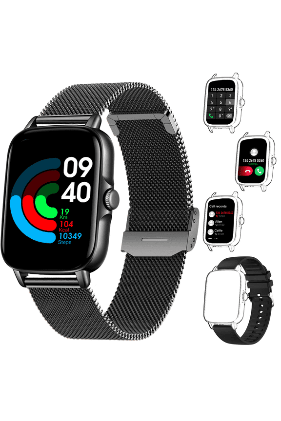 KT59 Smart Watch for Men Women IP67 Waterproof 1.69 inch HD Screen Watch Compatible with Android iOS, 1pc