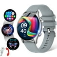 thumbnail image 1 of Cyberdyer KT60 Smart Watch for Men with 1.32" Touch Screen Bluetooth Calling Outdoor Sports Smartwatch Compatible with iOS Android, Gray, 1pc, 1 of 5