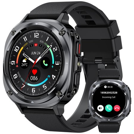Cyberdyer Men's Smart Watch with Bluetooth Calling | IP68 Waterproof Fitness Tracker with 100+ Sports Modes & Health Monitoring | Perfect Thanksgiving & Christmas Gift for iPhone Android