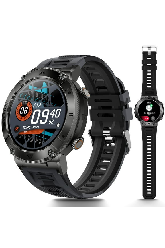 Men's Smart Watch - Bluetooth Call, IP67 Waterproof, 1.32" HD Screen, Multiple Sport Modes, 15-Day Standby, iOS & Android Compatible, Ideal Thanksgiving & Halloween Gift