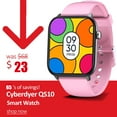 thumbnail image 1 of Cyberdyer QS10 Smart Watch 1.83" inch Fitness Tracker with Bluetooth Call for Android and Ios - Pink, 1 of 8