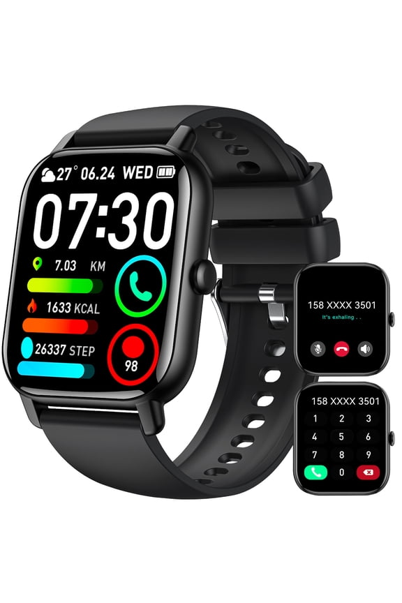 Unisex Smart Watch - Call Function, Waterproof, 1.85" HD Screen, DIY Watch Faces, 100+ Sport Modes, iOS & Android Compatible, Ideal for Thanksgiving & Halloween Gifts