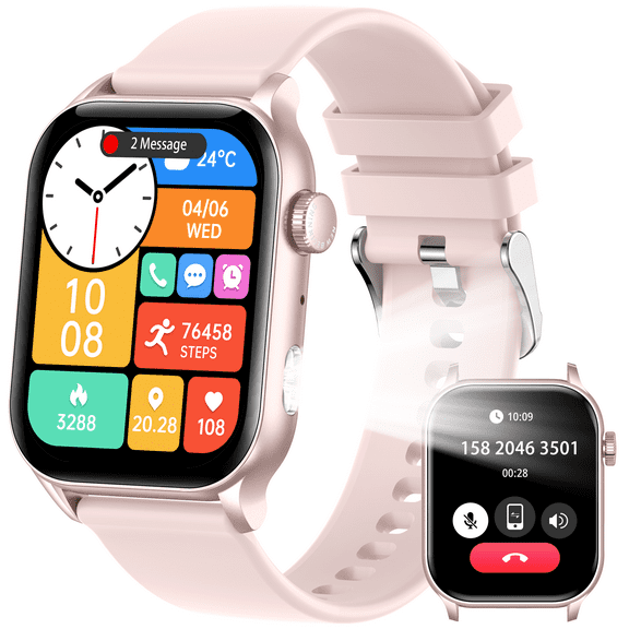 Cyberdyer Unisex Smart Watch - LED Flashlight, 1.95" HD Screen, 100+ Sport Modes, Fitness Tracker, 15-Day Standby, iOS & Android Compatible (Ideal Thanksgiving & Halloween Gift)