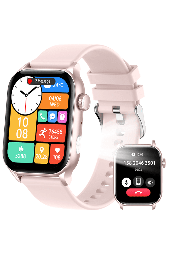 Unisex Smart Watch - LED Flashlight, 1.95" HD Screen, 100+ Sport Modes, Fitness Tracker, 15-Day Standby, iOS & Android Compatible (Ideal Thanksgiving & Halloween Gift)