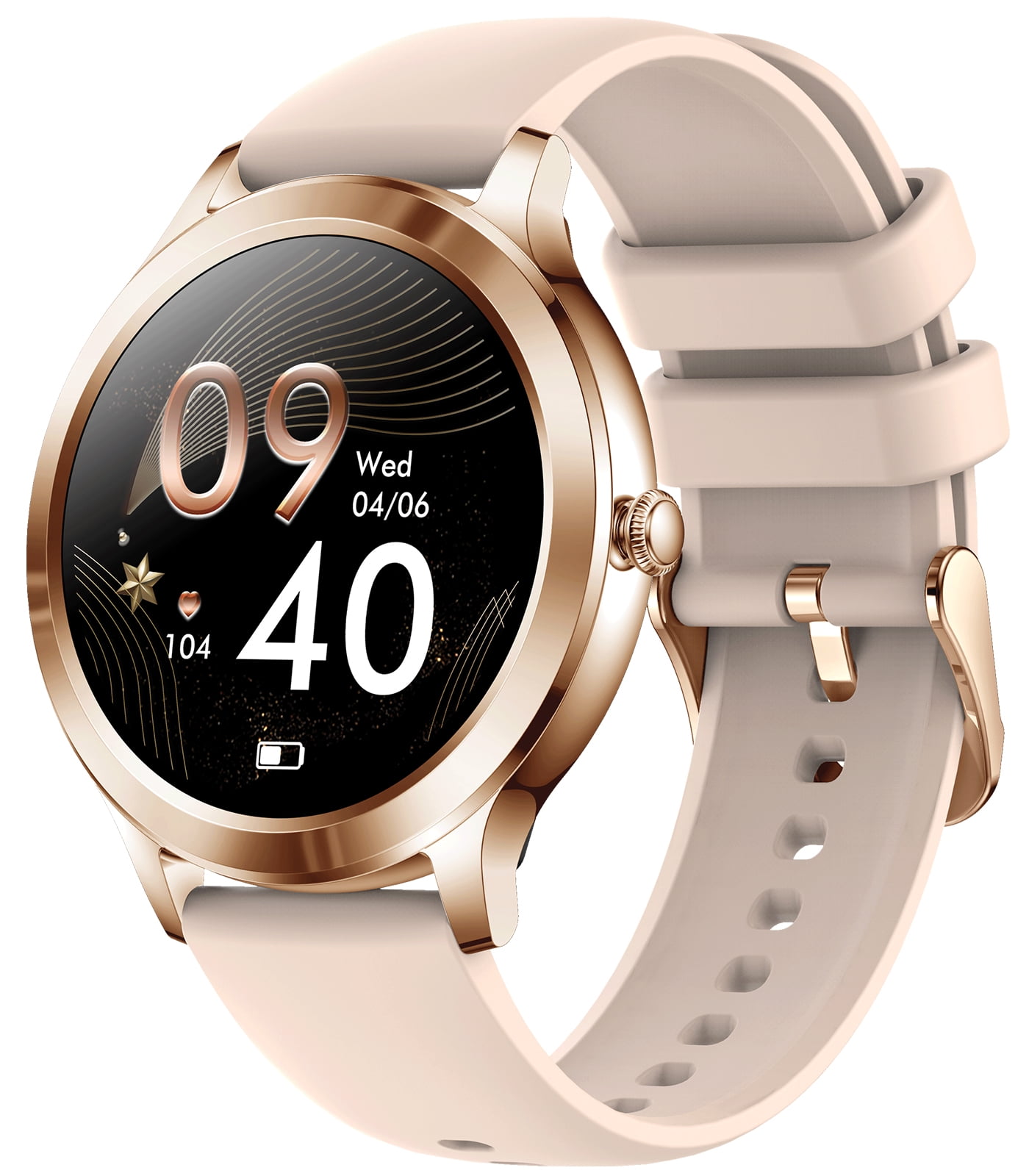 Cyberdyer Women's Smart Watch, 1.32" HD Screen, IP67 Waterproof, Fitness Tracker, Custom Watch Face, Compatible with iPhone & Android, Holiday Gift