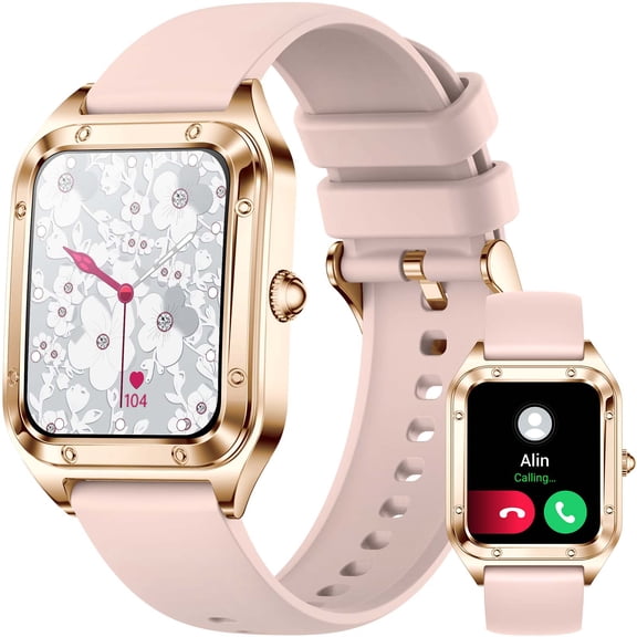 Cyberdyer Women's Smart Watch - 1.57'' HD Screen, Bluetooth Call, 21 Sports Modes, IP67 Waterproof, Heart Rate/Sleep Monitor for iPhone/Android