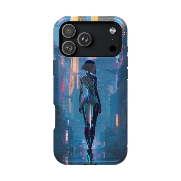 Cybernetic Anime Girl Mega City Manga Comic Pop Culture Art Case form with iPhone 17 to 11 Pro Max Z00258