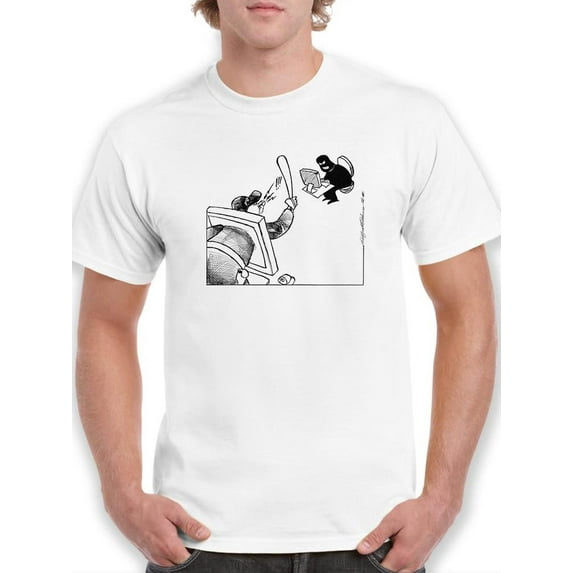 Cyberpolice T-Shirt Men -Wilfred Hildonen Designs, Male 4X-Large