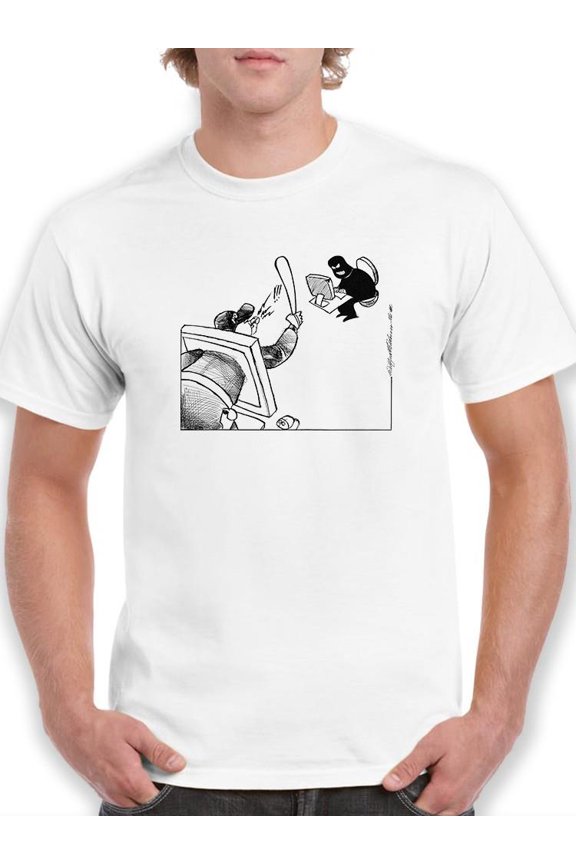 Cyberpolice T-Shirt Men -Wilfred Hildonen Designs, Male Small