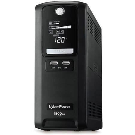 Cyberpower Systems LX1500GU-R 1500VA-900W 10 Outlet 2 USB RJ11-RJ45 890J Coaxial LCD PC Battery Backup
