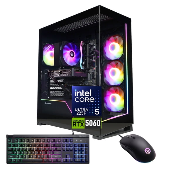CyberpowerPC Gamer Xtreme RTX 5060 Gaming Tower Desktop, Intel Core Ultra 5 225F, 32GB DDR5, 1TB SSD, Windows 11 Home