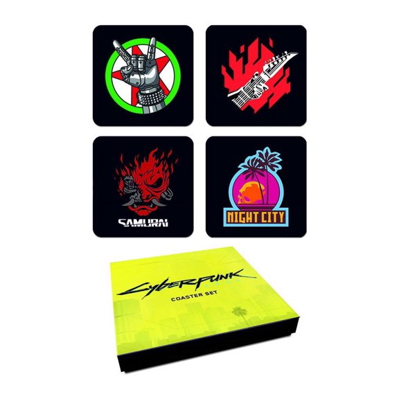 Cyberpunk 2077 4 Piece Coaster Set