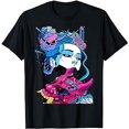 thumbnail image 1 of Cyberpunk Aesthetic Samurai Demons Mask Japanese Girl T-Shirt, 1 of 5