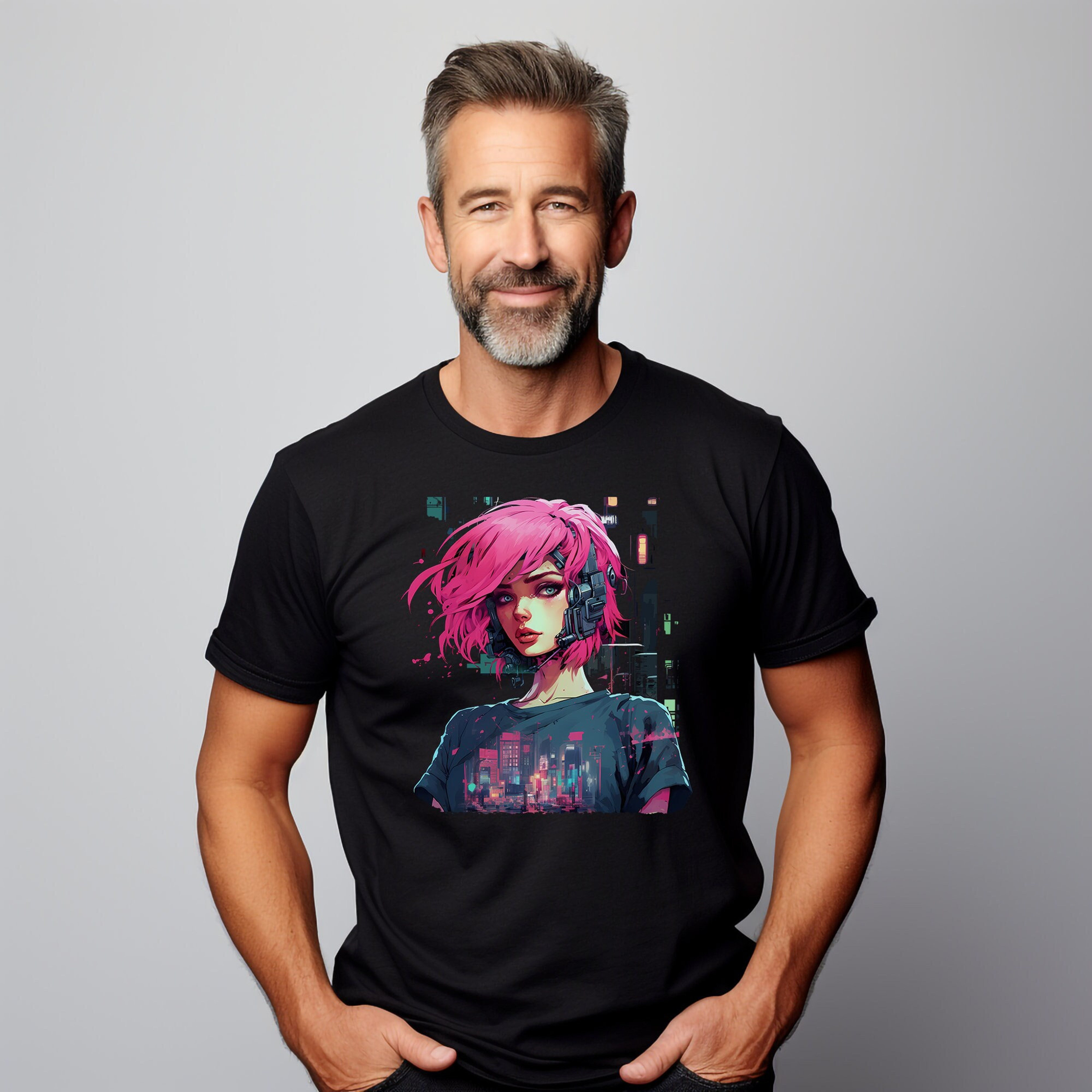 Japon Streetwear Cyberpunk Y2K Techwear Rétro Manga Anime T-Shirt