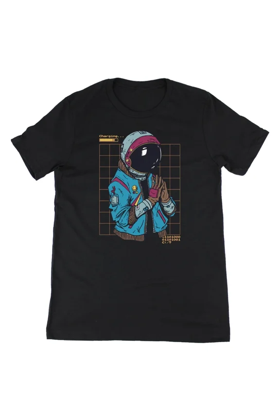Cyberpunk Astronaut Vaporwave Aesthetic Graphic 100% Cotton Novelty Unisex T-Shirt, up to Size 5XL
