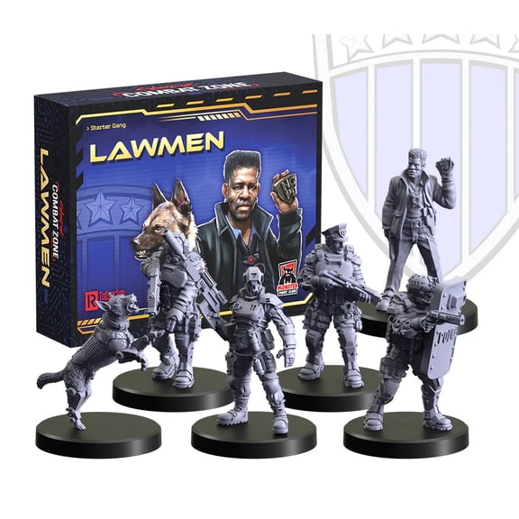 Monster Fight Club Cyberpunk Red Combat Zone Miniatures Expansion: Lawmen Starter Gang