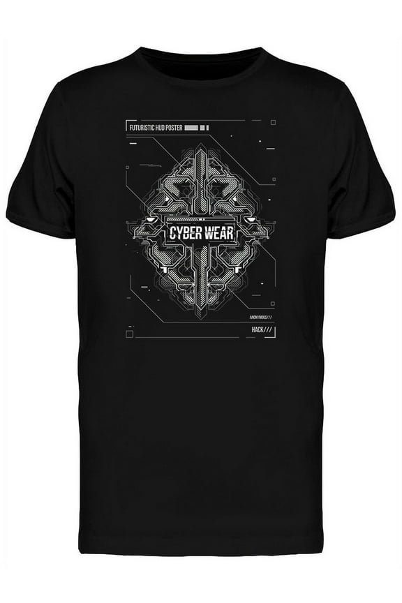 Cyberpunk Cyber Wear Graphic T-Shirt Men -Image by Shutterstock, Male Large
