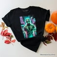thumbnail image 1 of Cyberpunk Frankenstein T‑Shirt, Neon Halloween Monster Tee, 1 of 5