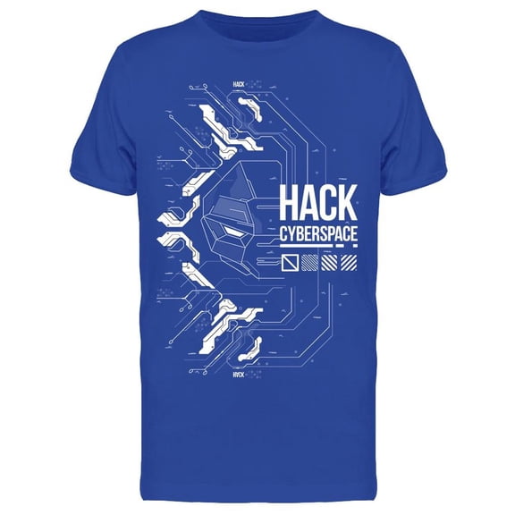 Cyberpunk Futuristic Hack T-Shirt Men -Image by Shutterstock, Male Medium