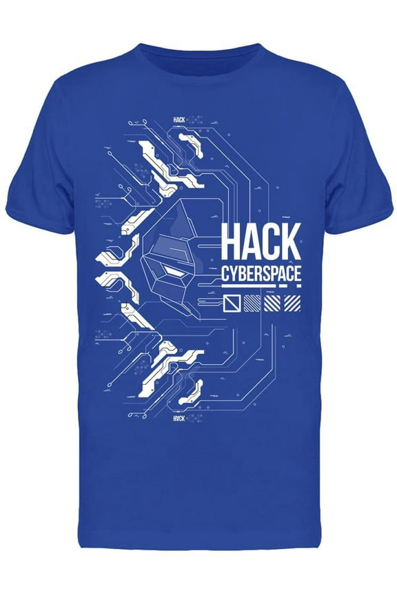 Cyberpunk Futuristic Hack T-Shirt Men -Image by Shutterstock, Male XX-Large