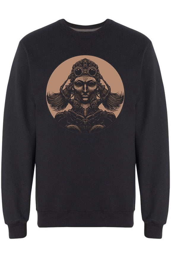 Cyberpunk Girl Gas Mask Sweatshirt Men -Image by Shutterstock, Male Medium