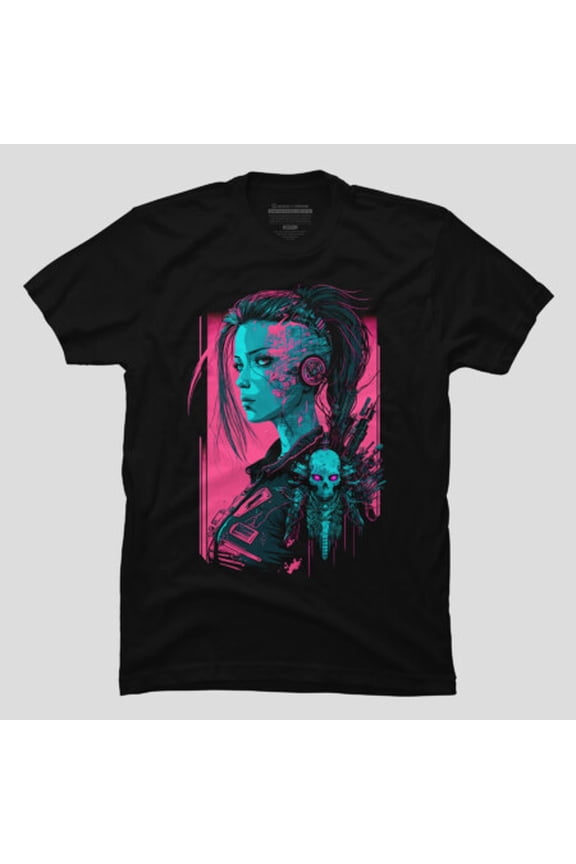 Cyberpunk Girl Sci-Fi Futuristic Anime Graphic T-shirt - Funny Gift for Him M2982899, Up to Size 5XL
