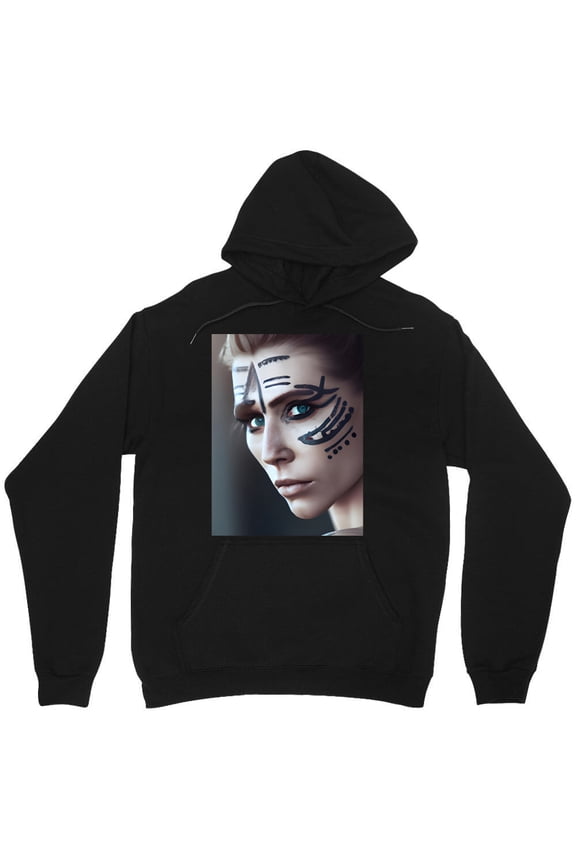 Cyberpunk Hotties 9 Beautiful Sci-Fi Graphic Women Futuristic Neon Aesthetic M4978 Unisex Hoodie, Up to Size 5XL