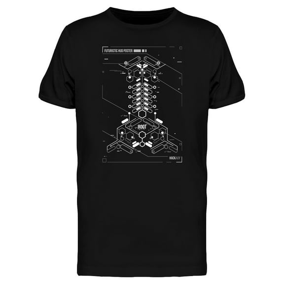 Cyberpunk Hud Poster Root T-Shirt Men -Image by Shutterstock, Male Large