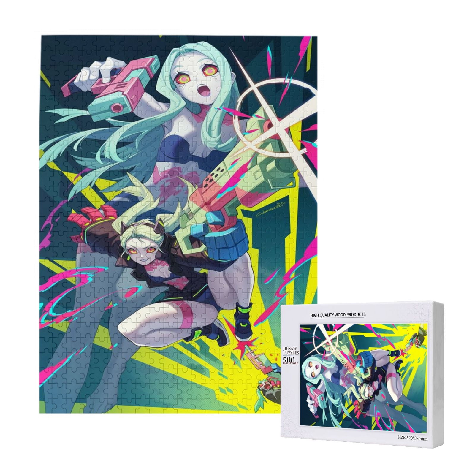 Cyberpunk Jigsaw Puzzle Interactive Brain Teaser Board Game for Adults ...