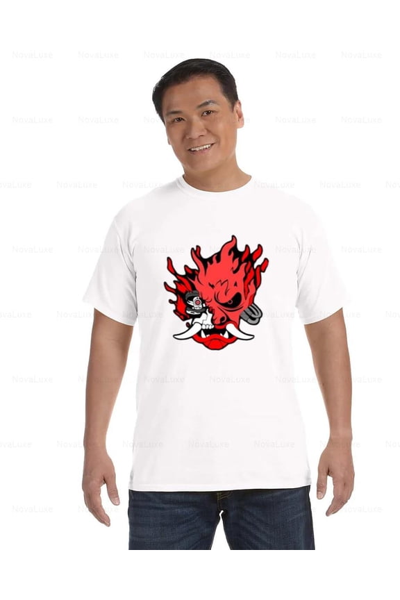 Cyberpunk Red Comfort Coler T-Shirt with Bold Techwear Look, Unisex, up to size 4XL