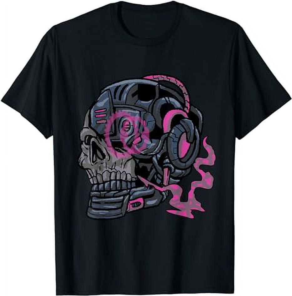 Cyberpunk Skull T-Shirt - Walmart.com