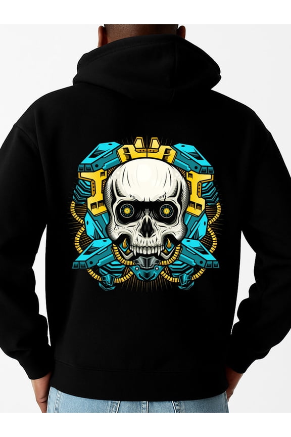 Cyberpunk Skull hoodies skeleton for men sweater hoodie black All-Season Fitness Top, Sleek Sporty Look, Durable Sportswear winter idk 3d Vintage Unisex Shirt Cotton tshirts